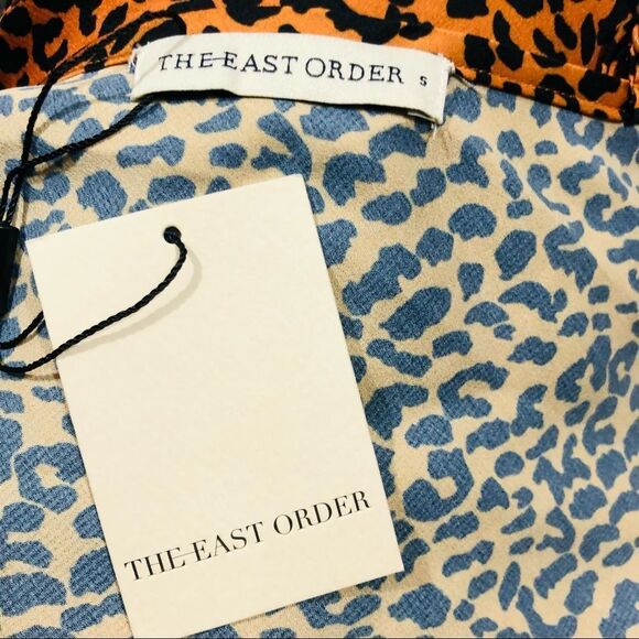 Revolve The East Order One Shoulder Asymmetrical Sahara Leopard Print Midi Dress - Picture 8 of 9